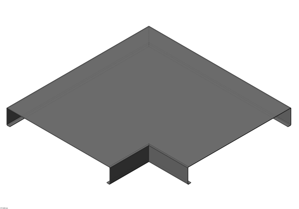 Capot à angle 90° Aluminium 2.0 mm